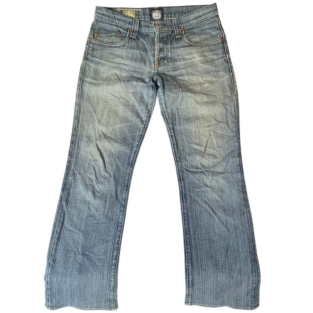 Rock & Republic Men Jeans size 32 Blue Mid Rise Stretch Slim Fit Boot Cut